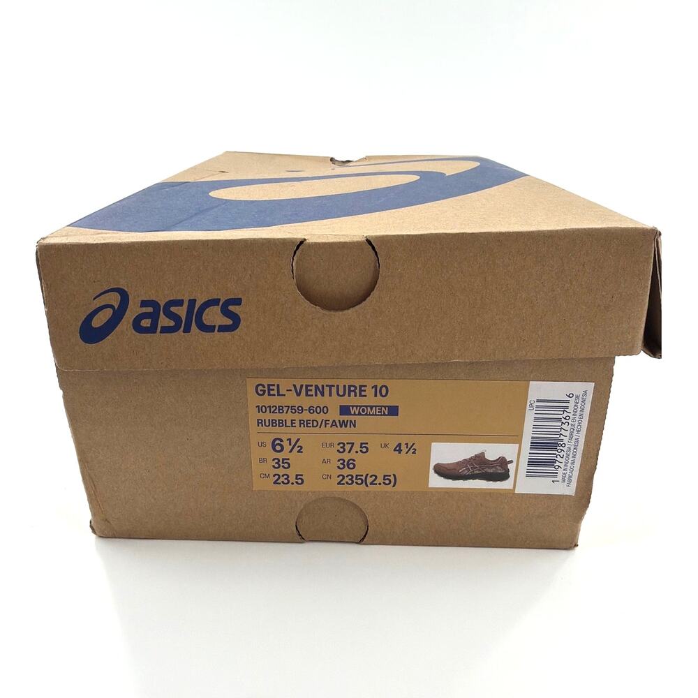 Asics Rubble Red Fawn Trail Running Gel-Venture 10 Running Shoes Size 6.5 - Picture 2 of 12
